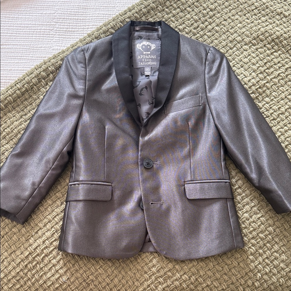 Appaman Boys' Metallic Gray Blazer